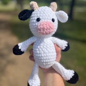 Crochet Cow Plushie: Handmade Farm Animal Toy