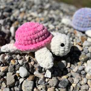 Peluche tartaruga all'uncinetto: peluche rosa