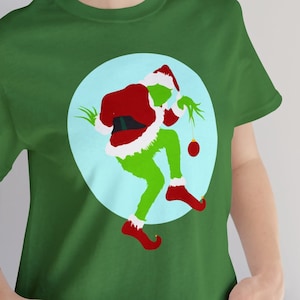 Wesoły Grinchy: świąteczna koszulka na okres świąteczny