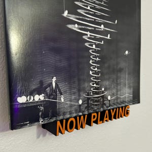 Now Playing Dual Color Vinyl Record Holder with Mounting Guide: Showcase Your Tunes in Style! Wall Mounted
