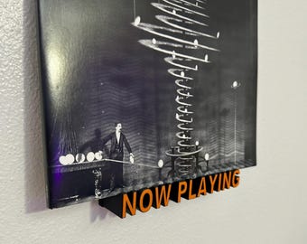 3D Printed 'Now Playing' Vinyl Record Holder: Wall Mount Display