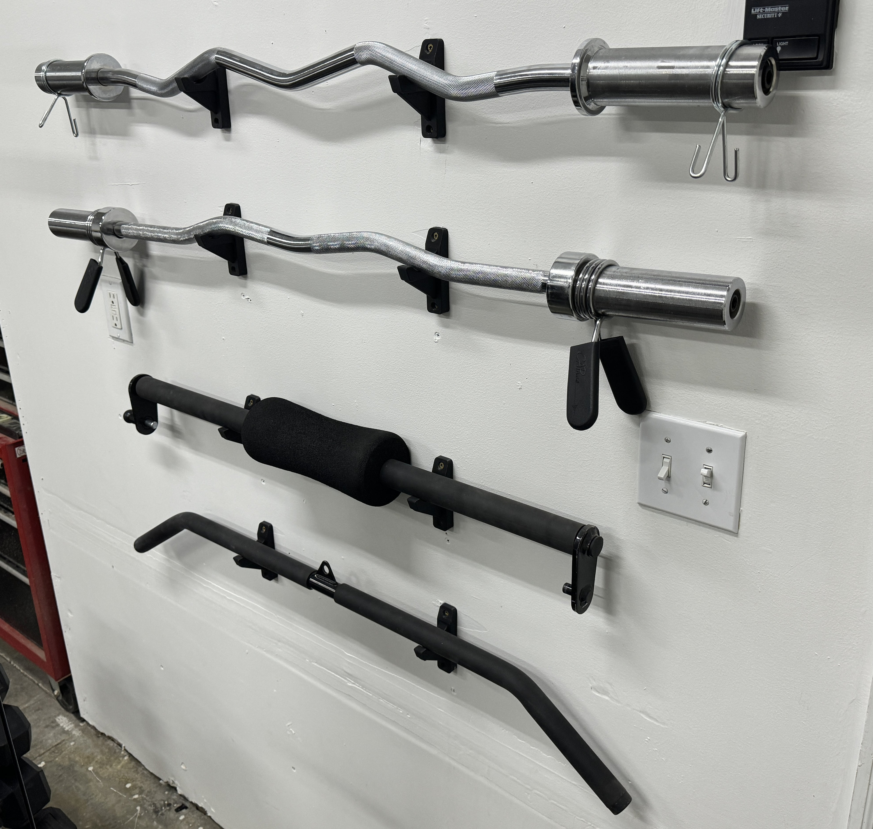 Exercise Equipment Hook, 3D Printed, Wall Hook, Barbell Hook, Dumbbell