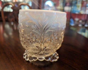 Antique Beaumont Flora Spooner in White Opalescent Glass