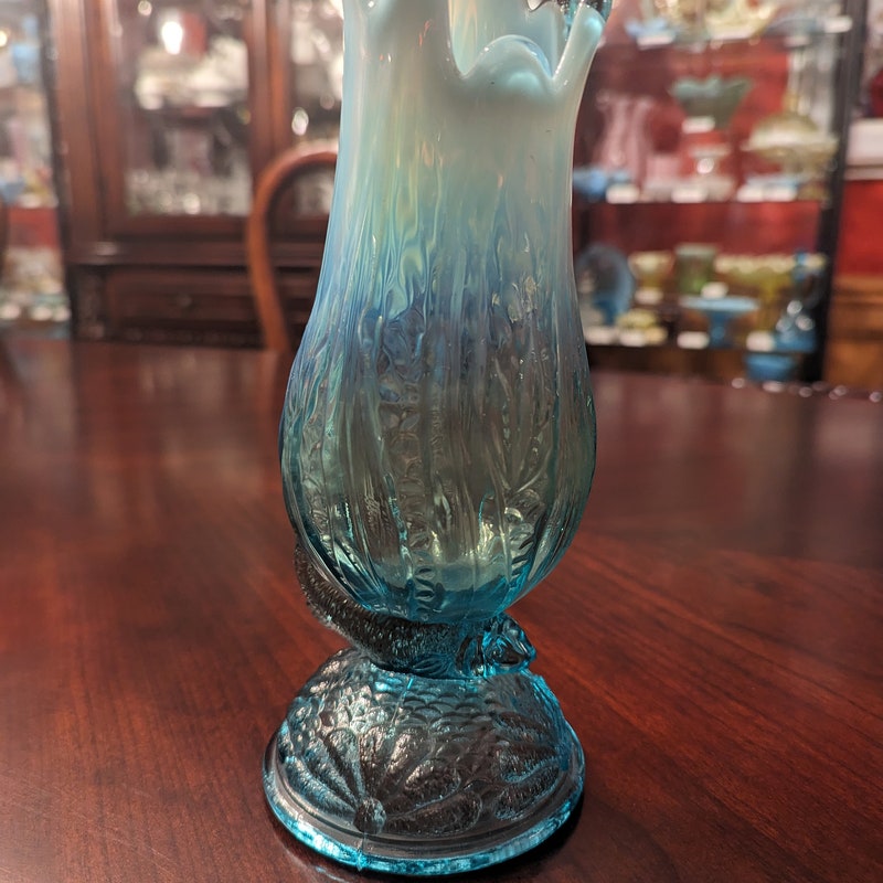 Image showcasing Blue Fish Vase - Etsy