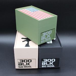 300 Blackout - Stackable 3D Printed Ammo Storage Box for Ammo Organization and Easy Access
