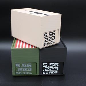 5.56-223 - Stackable 3D Printed Ammo Storage Box for Ammo Organization and Easy Access