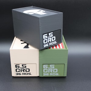 6.5 Creedmoor - Stackable 3D Printed Ammo Storage Box for Ammo Organization and Easy Access