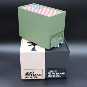300 Win Mag - Stackable 3D Printed Ammo Storage Box for Ammo Organization and Easy Access