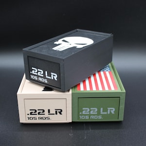 22 LR - Stackable 3D Printed Ammo Storage Box for Ammo Organization and Easy Access