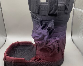 3D Printed Dragon Castle Dice Tower: RPG Tabletop Game Accessory