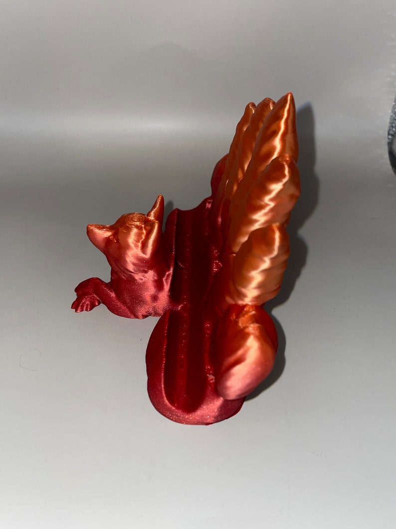 Fox Work Stand Kitsune Fox Business Card Stand Holder - 3D Printed - Office Decor ...