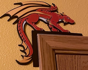 Wall Dragon - Door Frame Decoration - 3D Printed - Home Decor - Fantasy - Medieval Vibe - Multicolor