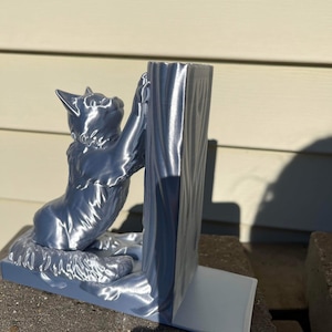 Cat Bookend: Unique Book Holder, Cat Lover Gift