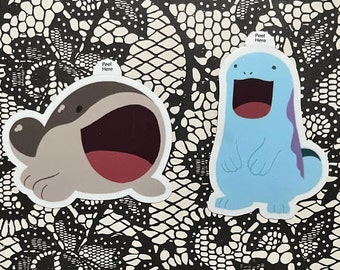 Smiling Clodsire and Quagsire Stickers