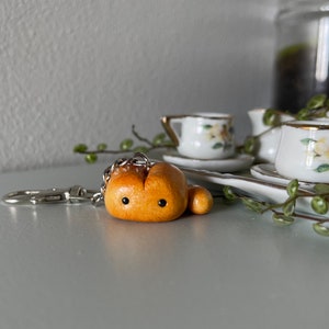 Bread Buddy Keychain | Polymer Clay Keychain | Handmade Clay Keychain | Loaf Cat Keychain | Bread Keychain | Kawaii Keychain
