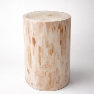 Massivholz Stump Beistelltisch | Natürlicher Baumstamm-Hocker | Rustikales Bauernhaus Dekor | 30 oder 45 cm