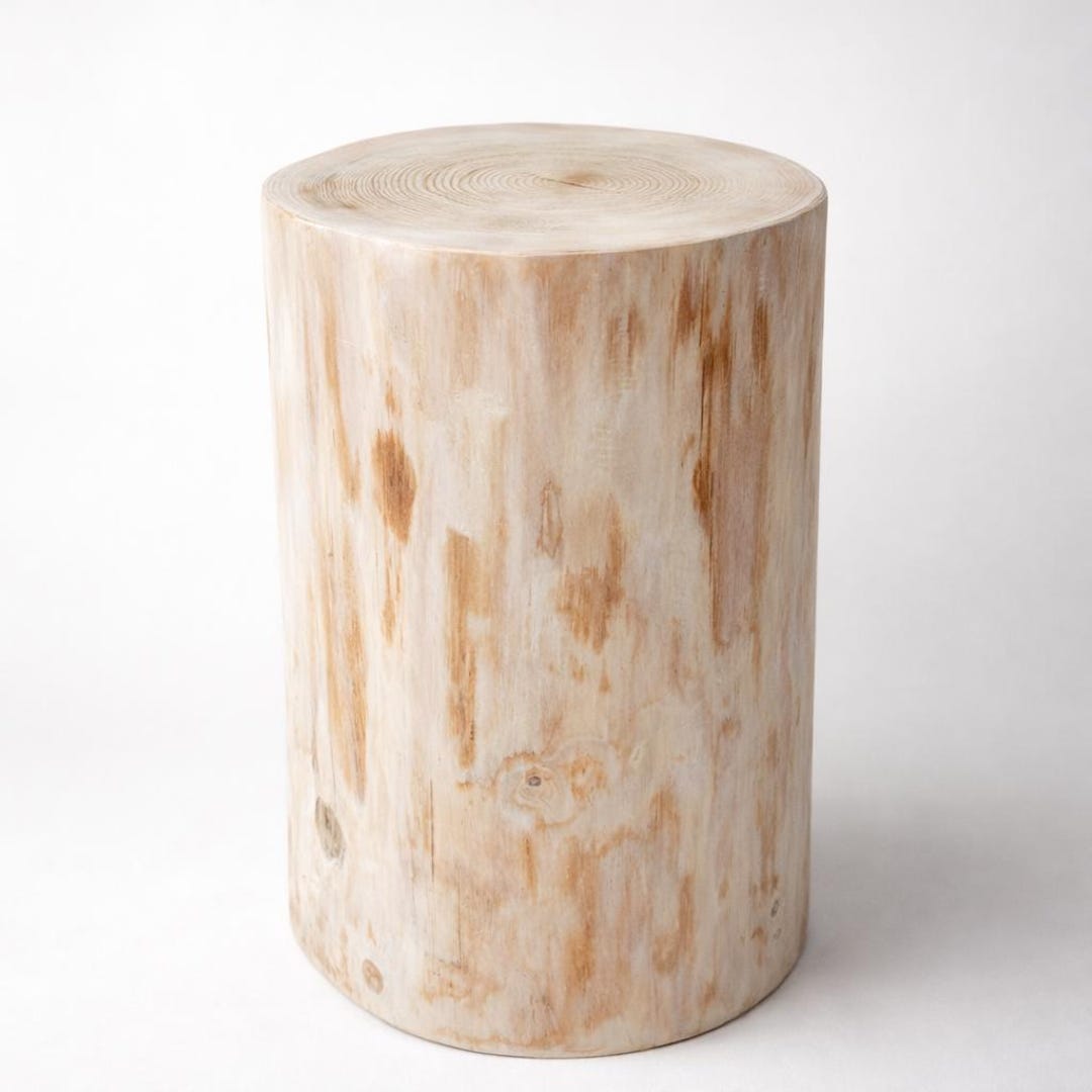 Solid Wood Stump Side Table | Natural Tree Trunk Stool | Rustic ...