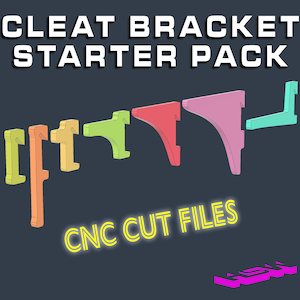 CNC-bestanden parametrische Franse Cleat beugel downloaden ontwerp configureerbaar om te passen bij uw installatie Fusion 360 stap ai eps dxf svg-bestandsindelingen