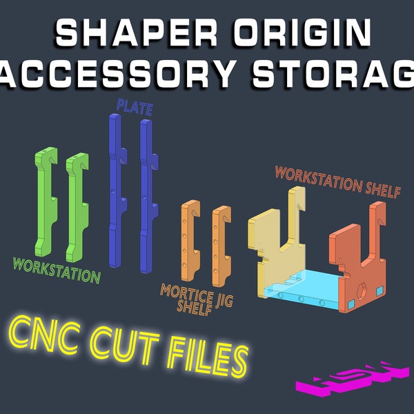 Fichiers CNC Shaper Origin accessoire Français taquet téléchargement conception configurable pour s'adapter à votre configuration Fusion 360 step ai eps dxf svg formats de fichier