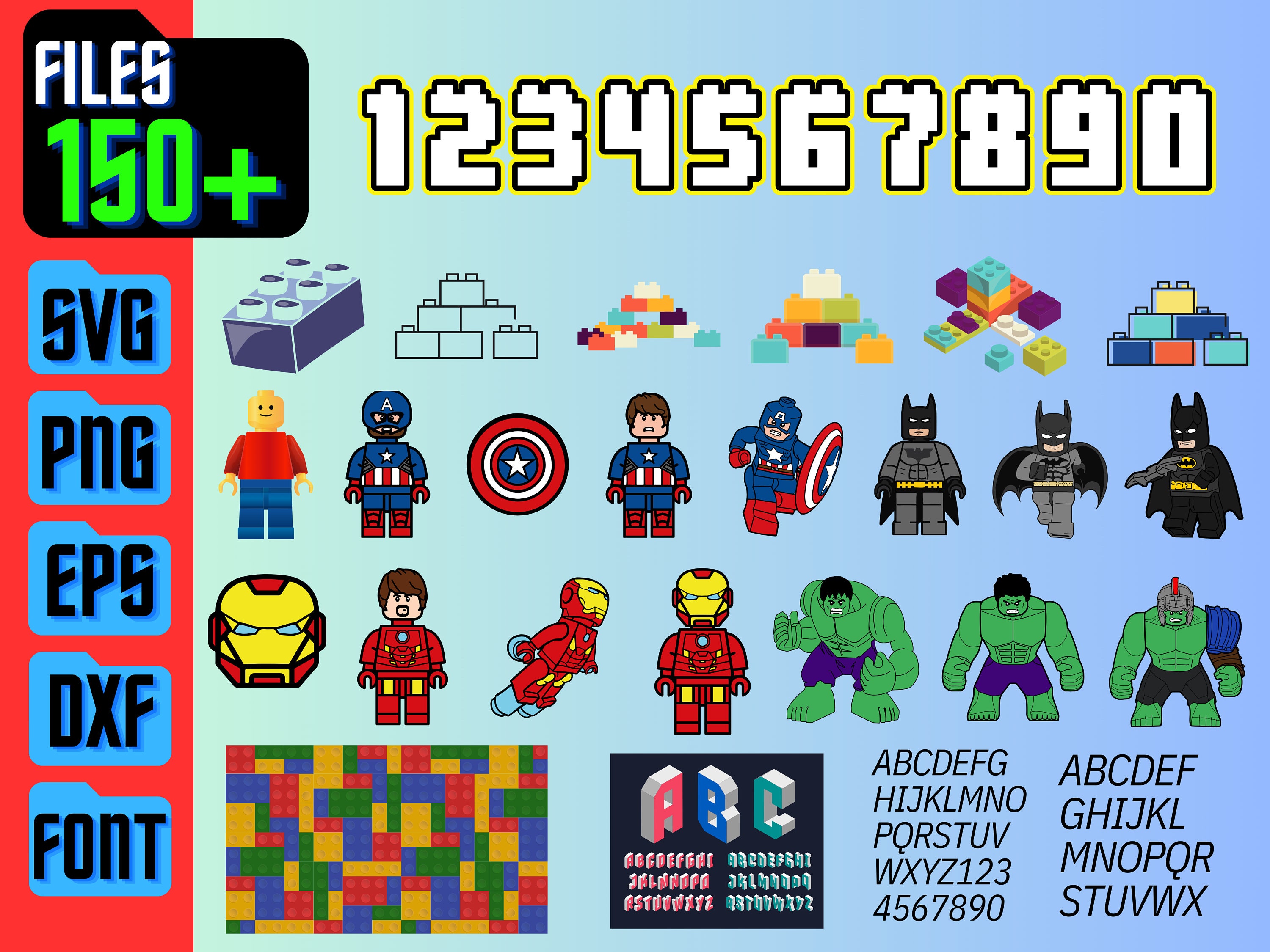 100 Brick Faces, Brick Faces Svg , Brick Heads Cricut Vector Bundle