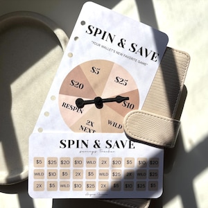 Spin & Save Cash Envelope Savings Challenge | A6 Savings Challenge | A6 Cash Budget Binder | Cash Envelope System