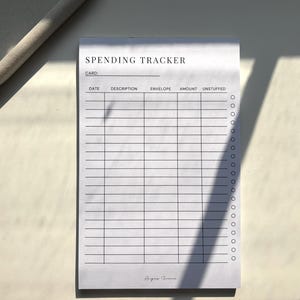 Bloc-notes de suivi des dépenses par carte de crédit | Système d'enveloppes pour espèces | Suivi des dépenses de budgétisation