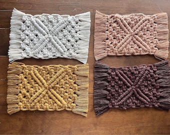 Rectangle Macrame Coasters