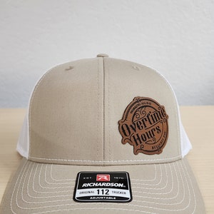 Leather Patch Overtime Hours Richardson 112 6 Panel Hat