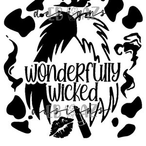 Merveilleusement méchant Cruella svg