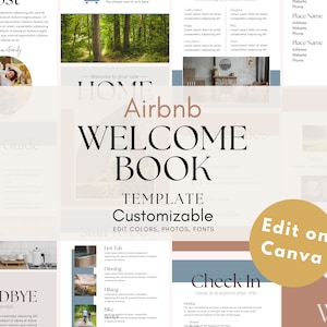 Airbnb Welcome Book | Airbnb House Manual | Digital Template | Canva | Airbnb Guest Book | Airbnb Template