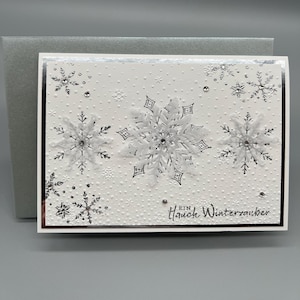 Karte, Grußkarte, Geschenkkarte, Stampin up, Winterkarte, Schneeflockenkarte