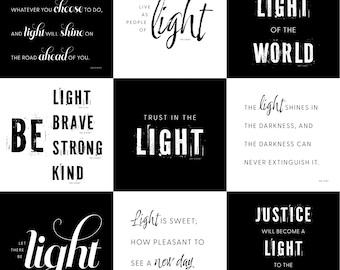 Light Inspirational Typography Positive Verse Bundle