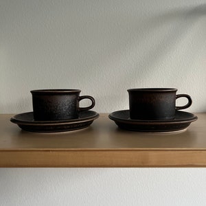 Set of 2 Arabia Ruska demitasses & saucers