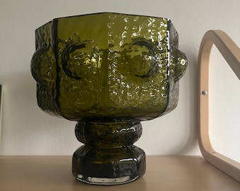 Vintage Nanny Still Fontana Art Glass Bowl: Riihimäen Lasi, Mid-Century Modern