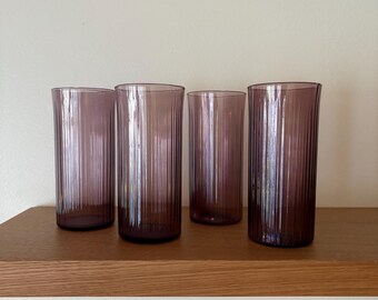 Vintage Iittala Highball Glasses Set: 4pcs Tapio Wirkkala Scandinavian Glassware
