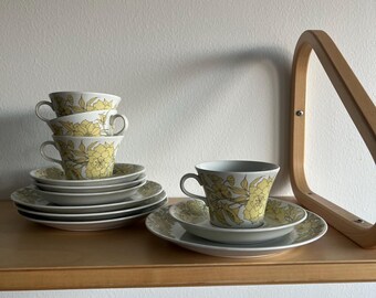 Vintage Arabia Finland Keltakukka Cup, Saucer & Plate Set - Esteri Tomula Design