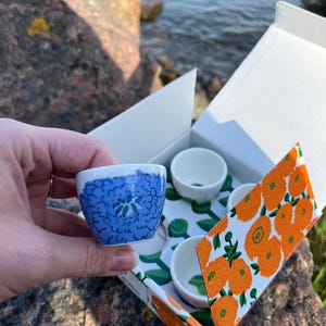 Vintage Marimekko & Iittala Primavera Egg Cups in Original