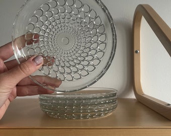 Vintage Scandinavian Glass Dessert Plates - Set of 4 Tamara Aladin Merja Plates