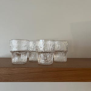 Set of 4 Iittala Paadar schnapps glasses by Tapio Wirkkala | Mouthblown Glasses| Vintage Mid-Century Scandinavian Glassware