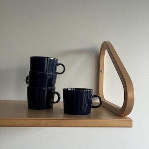 Set of 4 Arabia Kilta blue coffee cups