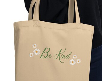 Be Kind Daisy Organic Tote Bag