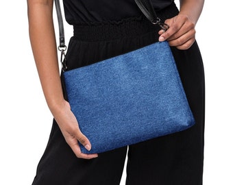 Denim Print Crossbody Bag
