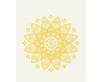 Yellow Mandala Yoga Mat