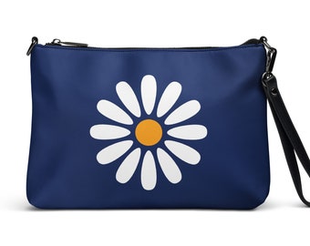 Navy Daisy Crossbody Bag