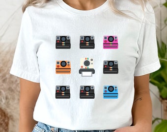 Vintage Polaroid Camera Shirt: Organic Cotton Photographer Tee
