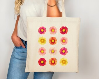 Colorful Daisy Tote Bag