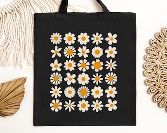 Daisy Canvas Tote Bag