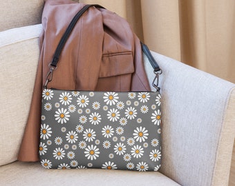 Grey Daisy Print Bag