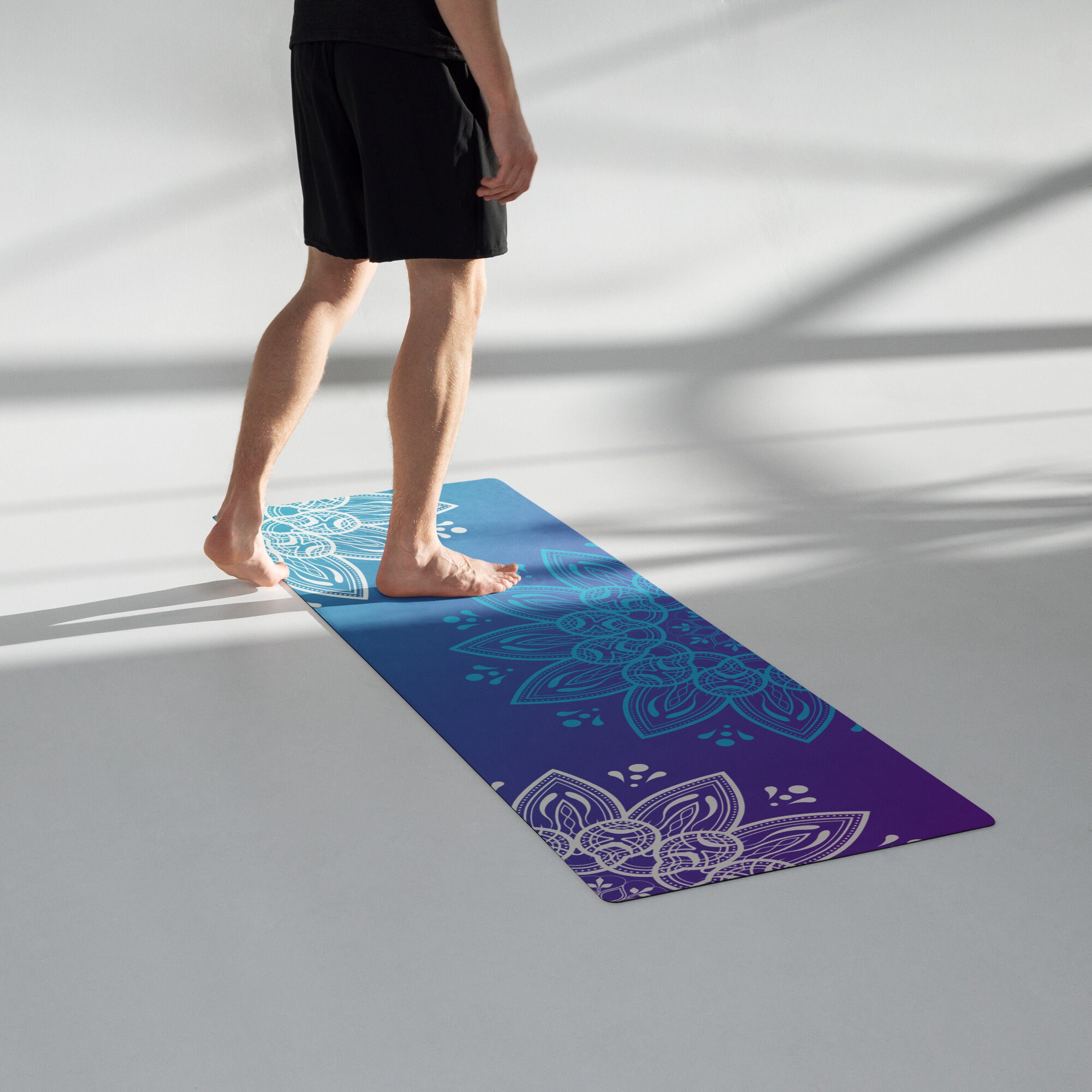 Blue and Purple Mandala Yoga Mat - Etsy