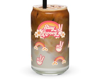 Stay Groovy Glass Tumbler